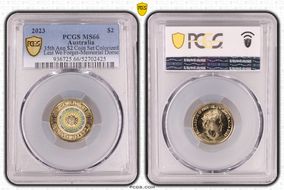 2023 $2 35th Ann $2 Coin Set Colorized Lest We Forget-Memorial Dome MS66