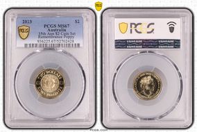 2023 $2 35th Ann $2 Coin Set Remembrance Poppy MS67
