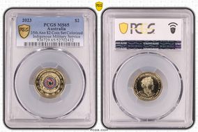 2023 $2 35th Ann $2 Coin Set Colorized Indigenous Military Service MS65