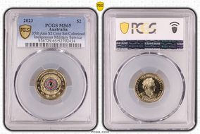 2023 $2 35th Ann $2 Coin Set Colorized Indigenous Military Service MS65