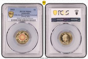 2023 $2 35th Ann $2 Coin Set Colorized Honey Bee MS66