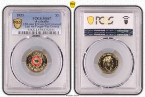 2023 $2 35th Ann $2 Coin Set Colorized Lest we Forget-War Graves MS67