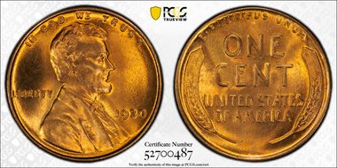 1930 1C MS66+ RD