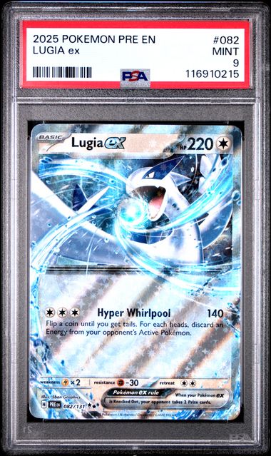 2025 Pokemon Prismatic Evolutions #082 LUGIA ex front