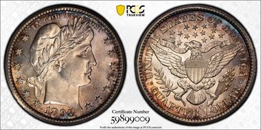 1898-O 25C MS66