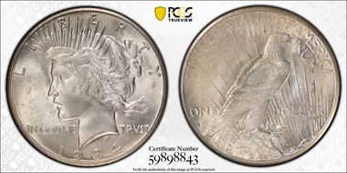 1934-S $1 MS64