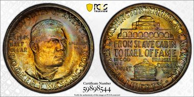 1946 50C Booker T. Washington MS67
