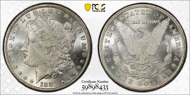1881-CC $1 MS62