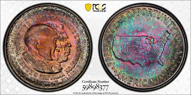 1952 50C Washington-Carver MS68