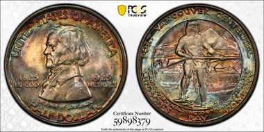 1925 50C Fort Vancouver MS68