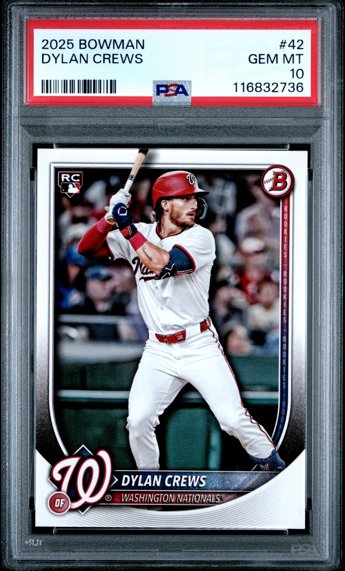 2025 Bowman BOWMAN ETCHED IN GLASS VARIATION #42 Dylan Crews front