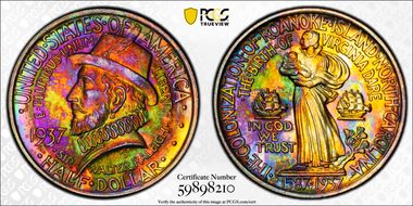 1937 50C Roanoke MS68+ 