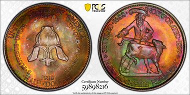 1938 50C New Rochelle MS68+ 