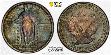 1917 25C Type 1 MS66FH