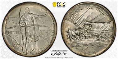 1938 50C Oregon MS66