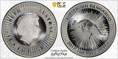 2017-P $1 Kangaroo Ag MS68