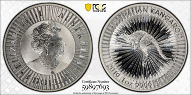 2019-P $1 Kangaroo Ag MS67