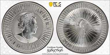 2022-P $1 Kangaroo Ag MS68