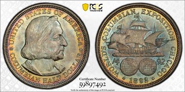 1892 50C Columbian MS67+