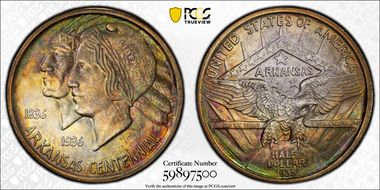 1935 50C Arkansas MS67+