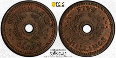 (1943) 5 Shil KM-Tn5.1 Internment Camp MS63BN