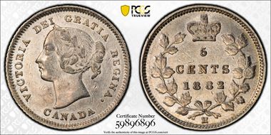 1882-H 5C 1st 8 Rep, Wide 8/Sm 8 XF45