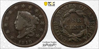 1819 1C Small Date N1BN