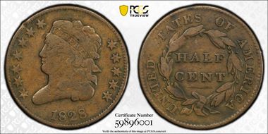 1828 1/2C 12 Stars N1BN