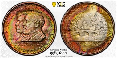 1937 50C Antietam MS68+ 