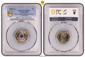 2024-C $2 War Animal Remembrance Colorized MS69