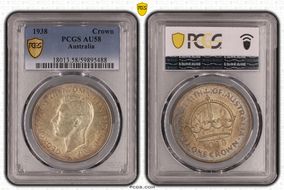 1938 Crown KM-34  Ag AU58