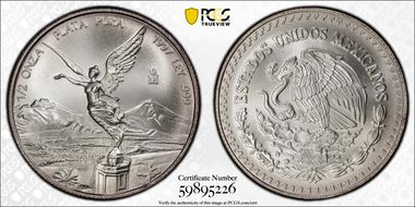 1997-Mo 1/2 oz Libertad Ag MS69