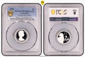 2006 $2 Young Bust Ag PR70DCAM