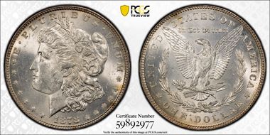 1878 7/8TF $1 VAM 33, Doubled Legs, Weak 7/4 MS63