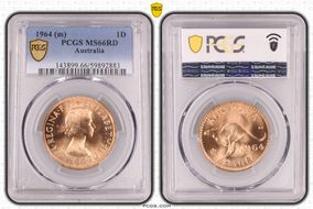 1964 (m) 1D MS66RD