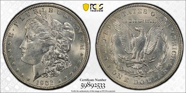 1902-O $1 MS62