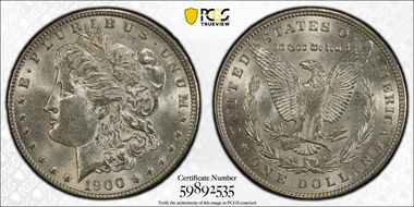 1900 $1 MS62