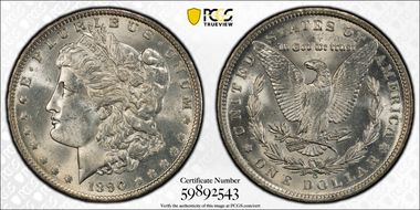 1890-O $1 MS62