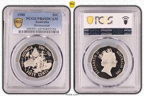 1988 50C Bicentennial PR69DCAM