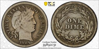 1905-O 10C Micro O F15