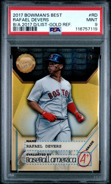 2017 Bowman Bowman's Best #RD Rafael Devers front