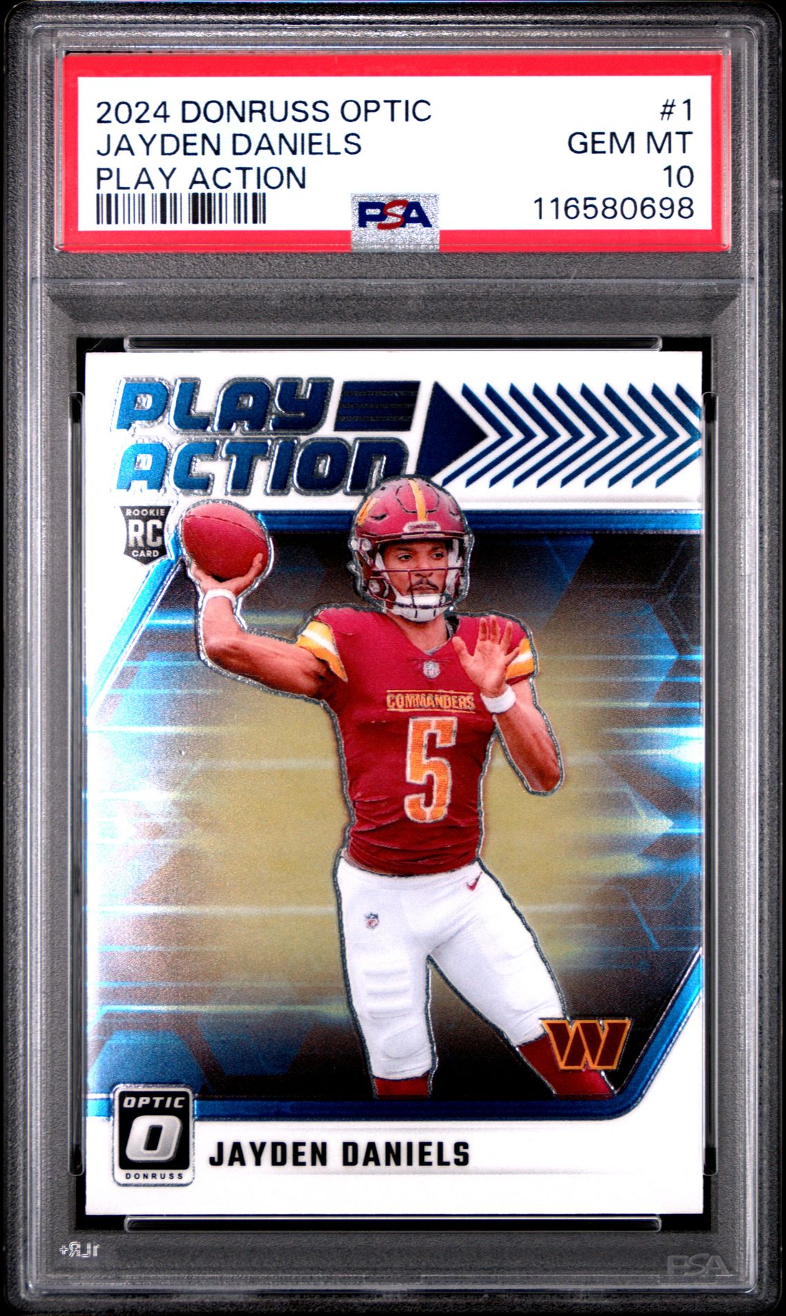 2024 Panini PANINI DONRUSS OPTIC PLAY ACTION #1 Jayden Daniels front