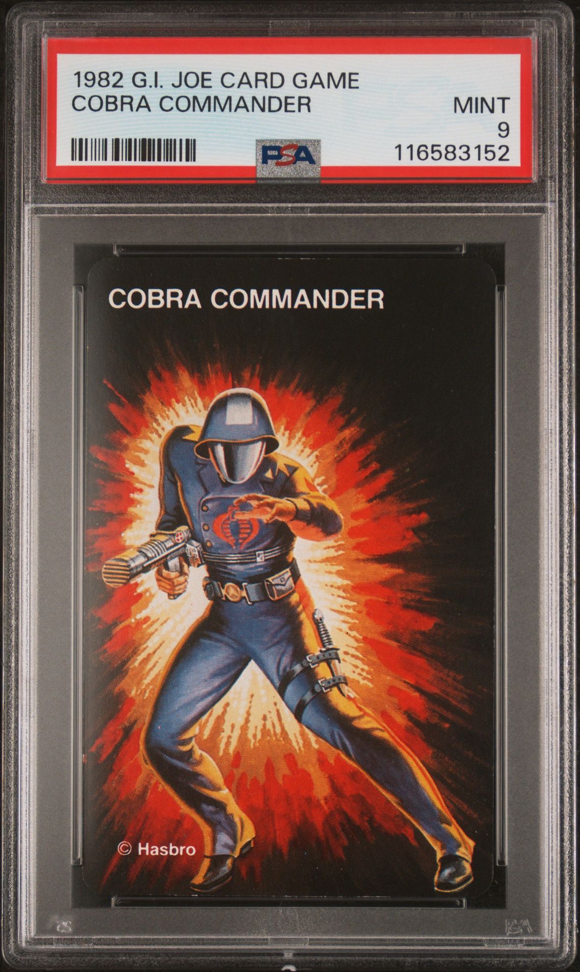 1982 G.I. JOE CARD GAME Cobra Commander front