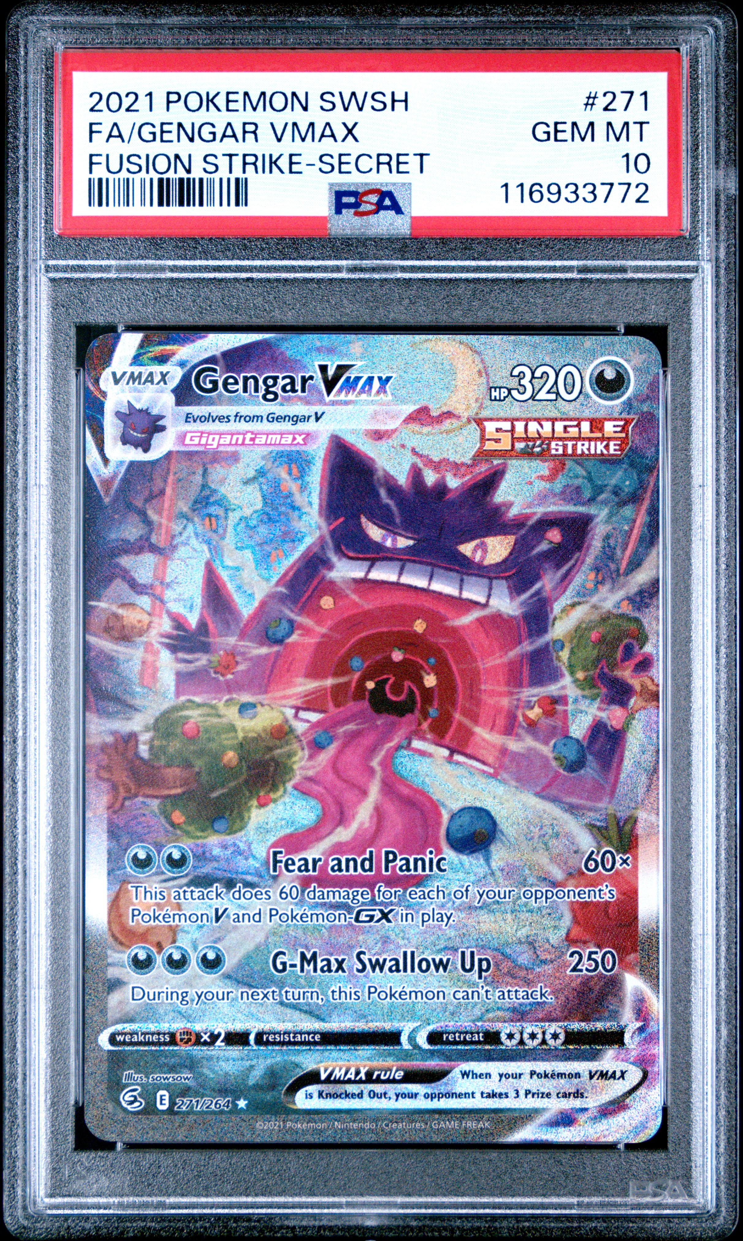 FA/GENGAR VMAX - Graded PSA 10 Pokémon Card