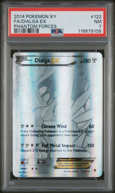 2014 POKEMON XY PHANTOM FORCES #122 FA/DIALGA EX PHANTOM FORCES (PSA 7) (PSA 7) – 116679108