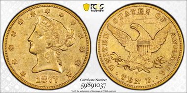 1877-CC $10 XF45