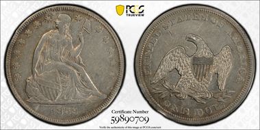 1859 $1 VF35