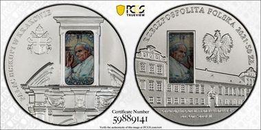2021 MW 50 Zl Bishop's Palace in Kraków Colorized MS70