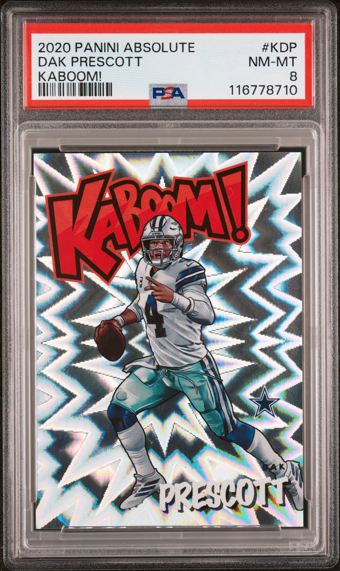 2020 Panini Absolute Kaboom! Dak Prescott #Kdp (Kaboom!) Nm-Mt 8 front