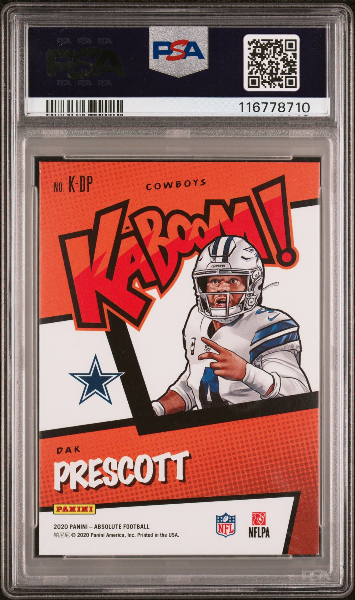 2020 Panini Absolute Kaboom! Dak Prescott #Kdp (Kaboom!) Nm-Mt 8 back